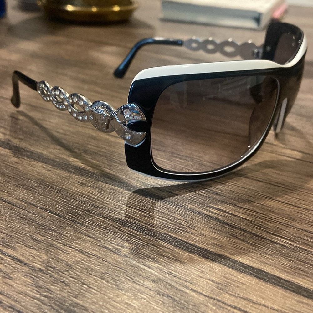 Authentic VERSACE Black/White Oversized Sunglasses